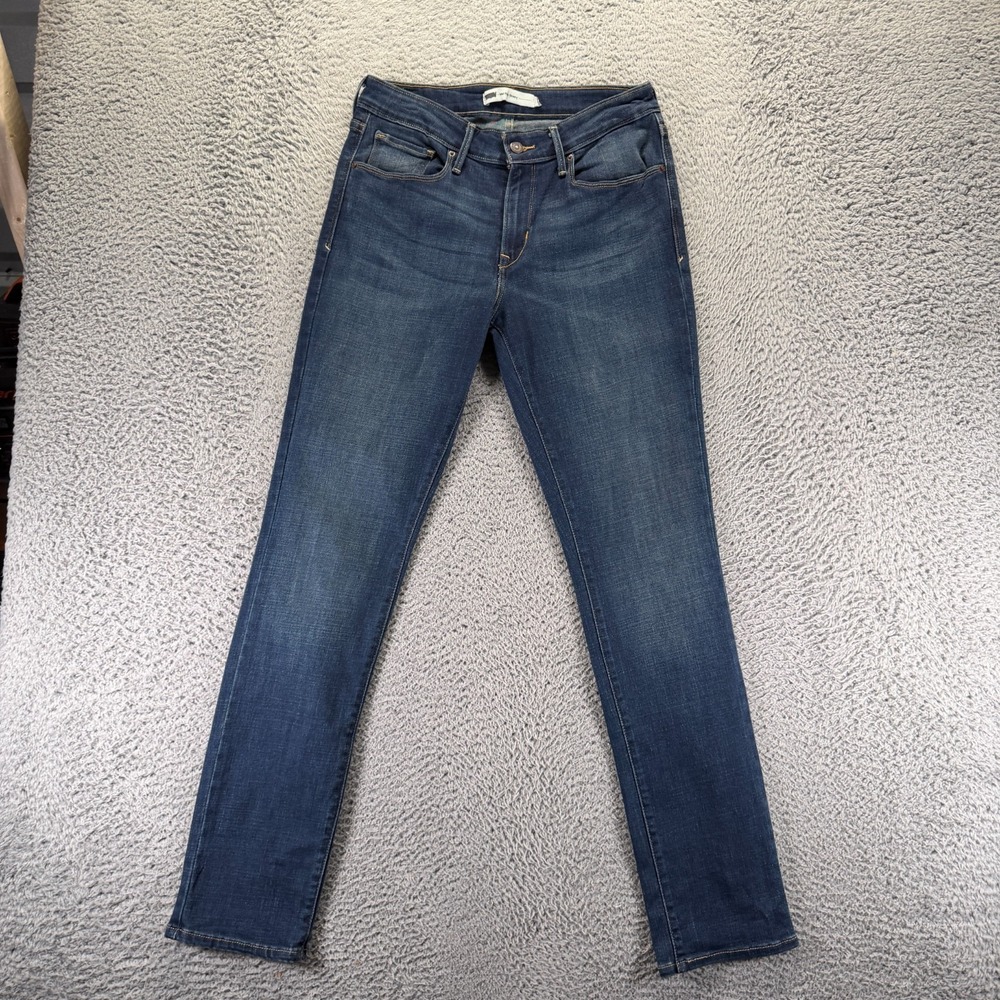 Levi's Jeans Womens 8 Blue Cotton Denim Skinny Faded Mid-Rise Workwear Stretch